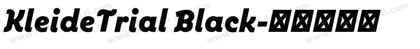 KleideTrial Black字体转换